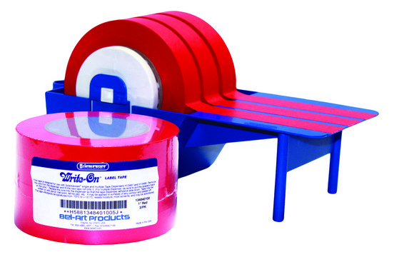 Bel-Art&#174; Write-on&#8482; Label Tape roll size 40&#160;yard, red, width 1&#160;in., pk of 3