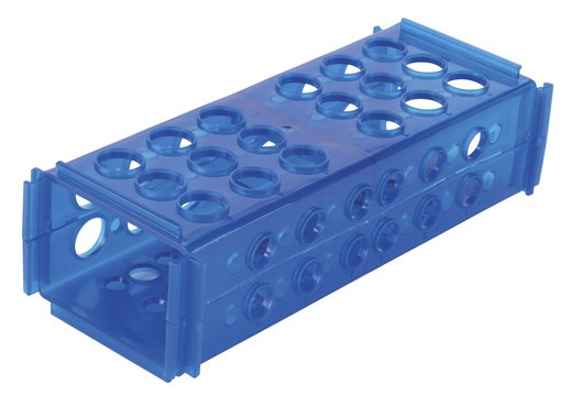 Clinical 4-Way Tube Rack blue