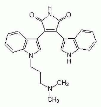 双辛基马来酰亚胺I A highly selective, cell-permeable, and reversible protein kinase C (PKC) inhibitor (IC&#8325;&#8320; = 10 nM) that is structurally similar to staurosporine.