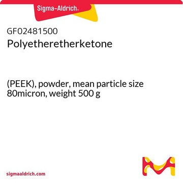 Polyetheretherketone (PEEK), powder, mean particle size 80micron, weight 500&#160;g