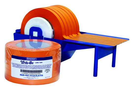 Bel-Art&#174; Write-on&#8482; Label Tape roll size 40&#160;yard, orange, width 1/2&#160;in., pk of 6