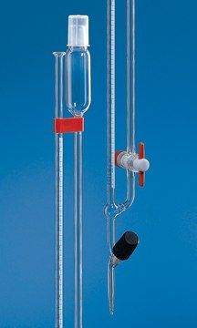 BRAND&#174; BLAUBRAND&#174; micro burette, bang pattern, straight stopcock volume 10&#160;mL, accuracy: ±0.020&#160;mL, borosilicate glass 3.3 (Schellbach PTFE spindle grad. in blue, stand incl. DIN EN ISO 385)