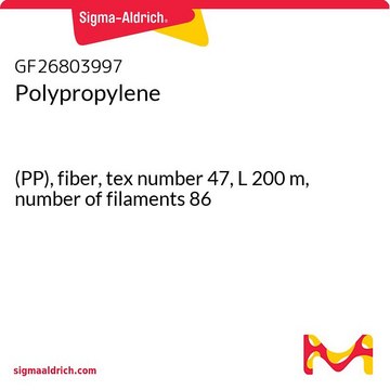 聚丙烯 (PP), fiber, tex number 47, L 200&#160;m, number of filaments 86