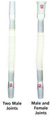 Flexible PTFE adapter top female joint: ST/NS 29/32, bottom male joint: ST/NS 29/32