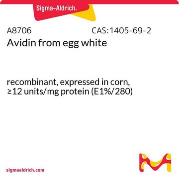 Avidin from egg white recombinant, expressed in corn, &#8805;12&#160;units/mg protein (E1%/280)