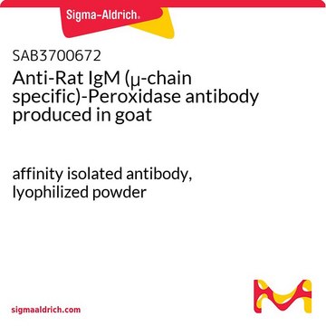 Anti-Rat IgM (&#956;-chain specific)-Peroxidase antibody produced in goat affinity isolated antibody, lyophilized powder