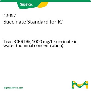 Succinate Standard for IC TraceCERT&#174;, 1000&#160;mg/L succinate in water (nominal concentration)