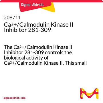 Ca2+/Calmodulin Kinase II Inhibitor 281-309 The Ca2+/Calmodulin Kinase II Inhibitor 281-309 controls the biological activity of Ca2+/Calmodulin Kinase II. This small molecule/inhibitor is primarily used for Phosphorylation &amp; Dephosphorylation applications.