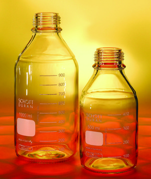 Duran&#174; graduated laboratory bottles, without caps capacity 25&#160;mL, clear glass bottle