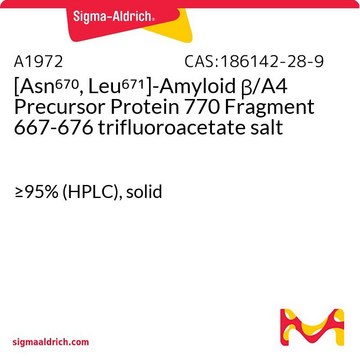 [Asn670, Leu671]-Amyloid &#946;/A4 Precursor Protein 770 Fragment 667-676 trifluoroacetate salt &#8805;95% (HPLC), solid