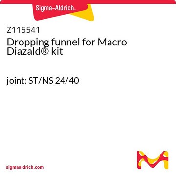 Dropping funnel for Macro Diazald&#174; kit joint: ST/NS 24/40