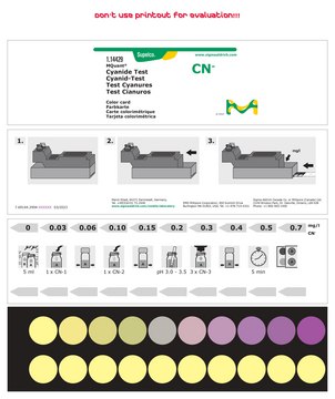 氰化物测试 colorimetric, 0.03-0.7&#160;mg/L (CN-), for use with MQUANT&#174;