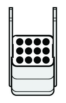 Adapter for Eppendorf&#174; A-4-44 Rotor holds 12 x 1.2 - 5 mL Falcon&#174; centrifuge tubes, for 100 mL rectangular buckets, pack of 2