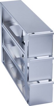 Eppendorf&#174; Upright Freezer Rack Holds 12 x boxes (5 in.), (3&nbsp;x&nbsp;4) configuration, stainless steel, drawer