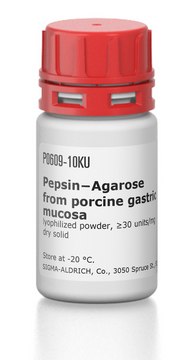 Pepsin&#8722;Agarose from porcine gastric mucosa lyophilized powder, &#8805;30&#160;units/mg dry solid