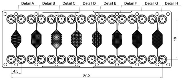 Pillar chip Fluidic 261, PMMA