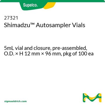 Shimadzu&#8482; 自动进样器样品瓶 5mL vial and closure, pre-assembled, O.D. × H 12&#160;mm × 96&#160;mm, pkg of 100&#160;ea