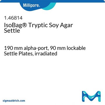 胰蛋白胨大豆琼脂-即用沉降板 IsoBag&#174;, 190 mm alpha-port, ICR plus lockable Plates, sterile; irradiated, plate diam. 90&#160;mm, suitable for air monitoring