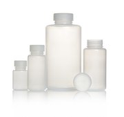 Azlon&nbsp;Polypropylene Wide Neck Round Bottles with Screw Cap round translucent polypropylene bottle, capacity 500 mL