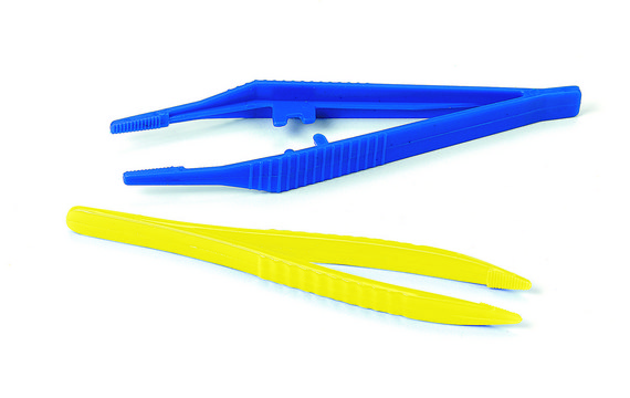 Disposable forceps dark blue, L 110&#160;mm, straight tip