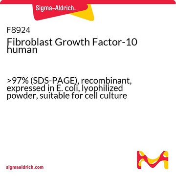 Fibroblast Growth Factor-10 human &gt;97% (SDS-PAGE), recombinant, expressed in E. coli, lyophilized powder, suitable for cell culture