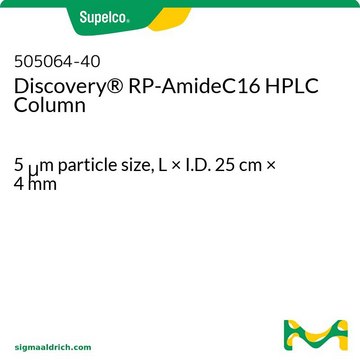 Discovery&#174; 反相酰胺 C16 高效液相色谱柱 5&#160;&#956;m particle size, L × I.D. 25&#160;cm × 4&#160;mm