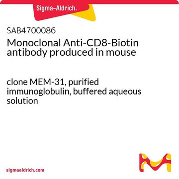 CD8-生物素单克隆抗体 小鼠抗 clone MEM-31, purified immunoglobulin, buffered aqueous solution