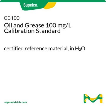 Oil and Grease 100 mg/L Calibration Standard certified reference material, in H2O