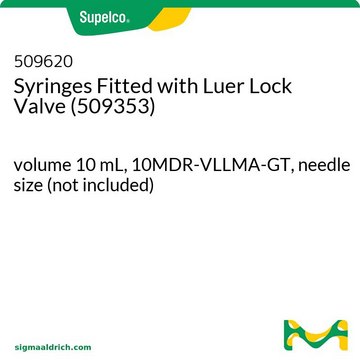 Syringes Fitted with Luer Lock Valve (509353) volume 10&#160;mL, 10MDR-VLLMA-GT, needle size (not included)