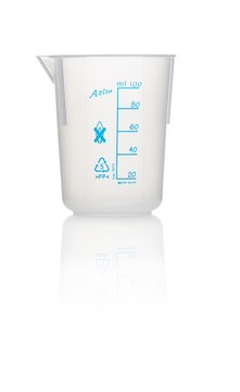 Azlon Tapered Beakers with Printed Graduations polypropylene, capacity 100&#160;mL