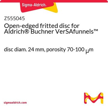 Open-edged fritted disc for Aldrich&#174; Buchner VerSAfunnels&#8482; disc diam. 24&#160;mm, porosity 70-100&#160;&#956;m