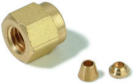 Swagelok&#174; Nut, Front and Back Ferrule Set Swagelok&#174; 200-S, brass, 1/8 in. Swagelok