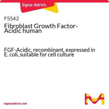 Fibroblast Growth Factor-Acidic human FGF-Acidic, recombinant, expressed in E. coli, suitable for cell culture