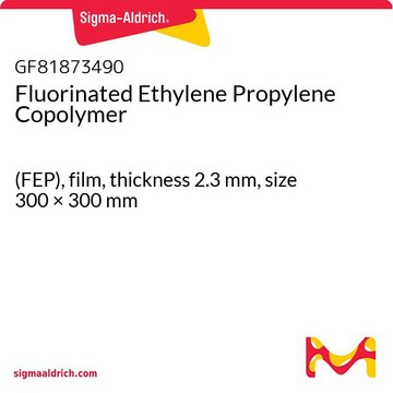 Fluorinated Ethylene Propylene Copolymer (FEP), film, thickness 2.3 mm, size 300 × 300 mm