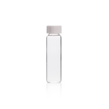 Kimble&#174; 33 Expansion Borosilicate Glass Vial With Attached White Urea Cap And Ptfe-Faced White Rubber Liner