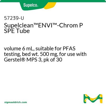 Supelclean&#8482;ENVI&#8482;-Chrom P SPE Tube volume 6&#160;mL, suitable for PFAS testing, bed wt. 500&#160;mg, for use with Gerstel&#174; MPS 3, pk of 30