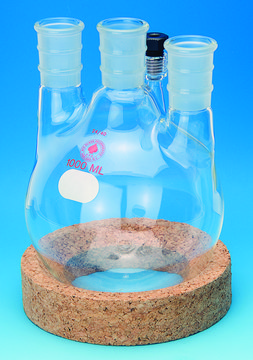 Ace three-neck round-bottom flask with threaded side-arm capacity 2,000&#160;mL