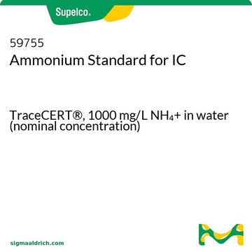 氨根标准液，用于离子色谱分析 TraceCERT&#174;, 1000&#160;mg/L NH4+ in water (nominal concentration)