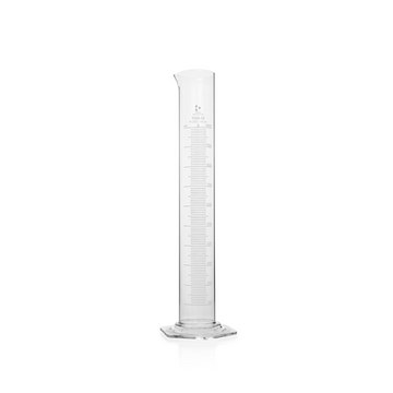 Duran&#174; Measuring Cylinder hexagonal glass cylinder (base), class B, graduated, WHITE GRADUATION, cylinder capacity 1000&#160;mL