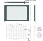 Grace Bio-Labs FlexPlate MP™ microtiter plate superstructure size 96 wells, L × W 7.25 mm × 7.25 mm, clear silicone, adhesive one side, with black polystyrene frame