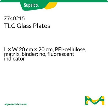 含F254指示剂TLC板 L × W 20&#160;cm × 20&#160;cm, PEI-cellulose, matrix, binder: no, fluorescent indicator