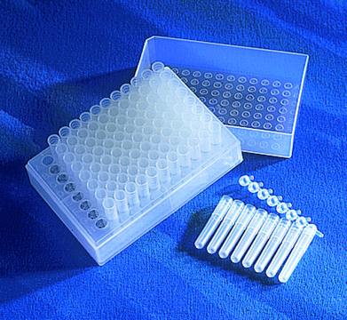 康宁&#174; 96 孔 PP 1.2 mL 排管 96 well polypropylene cluster tubes, 8-tube strip format, non-treated, sterile, clear, 12 strips/rack, 120/cs