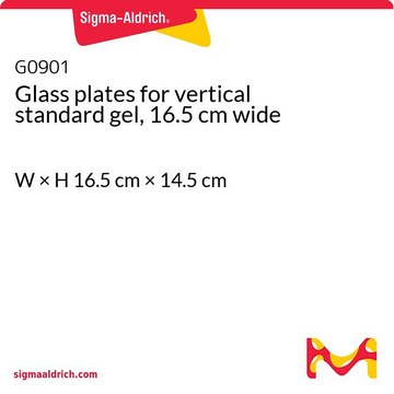 Glass plates for vertical standard gel, 16.5 cm wide W × H 16.5&#160;cm × 14.5&#160;cm