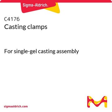 Casting clamps For single-gel casting assembly