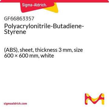 Polyacrylonitrile-Butadiene-Styrene (ABS), sheet, thickness 3&#160;mm, size 600 × 600&#160;mm, white