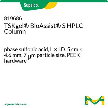 TSKgel&#174; BioAssist&#174; S HPLC Column phase sulfonic acid, L × I.D. 5&#160;cm × 4.6&#160;mm, 7&#160;&#956;m particle size, PEEK hardware