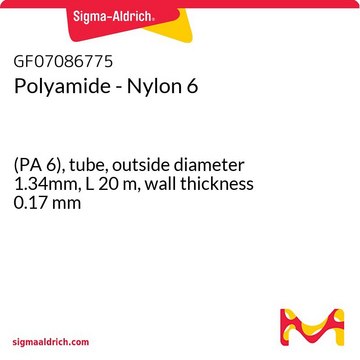 Polyamide - Nylon 6 (PA 6), tube, outside diameter 1.34mm, L 20&#160;m, wall thickness 0.17&#160;mm