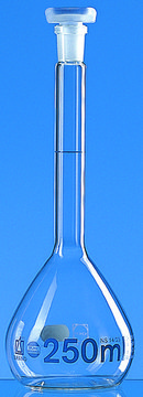 BRAND&#174; BLAUBRAND&#174; volumetric flask, PP stopper, clear glass volume 5&#160;mL, accuracy: 0.04&#160;mL, neck joint: ST/NS 10/19, polypropylene stopper