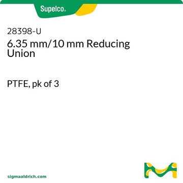 6.35 mm/10 mm Reducing Union PTFE, pk of 3