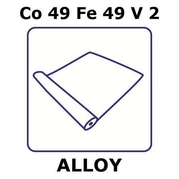 Permendur 49 alloy, Co49Fe49V2 foil, 0.5m coil, 0.1mm thickness, as rolled